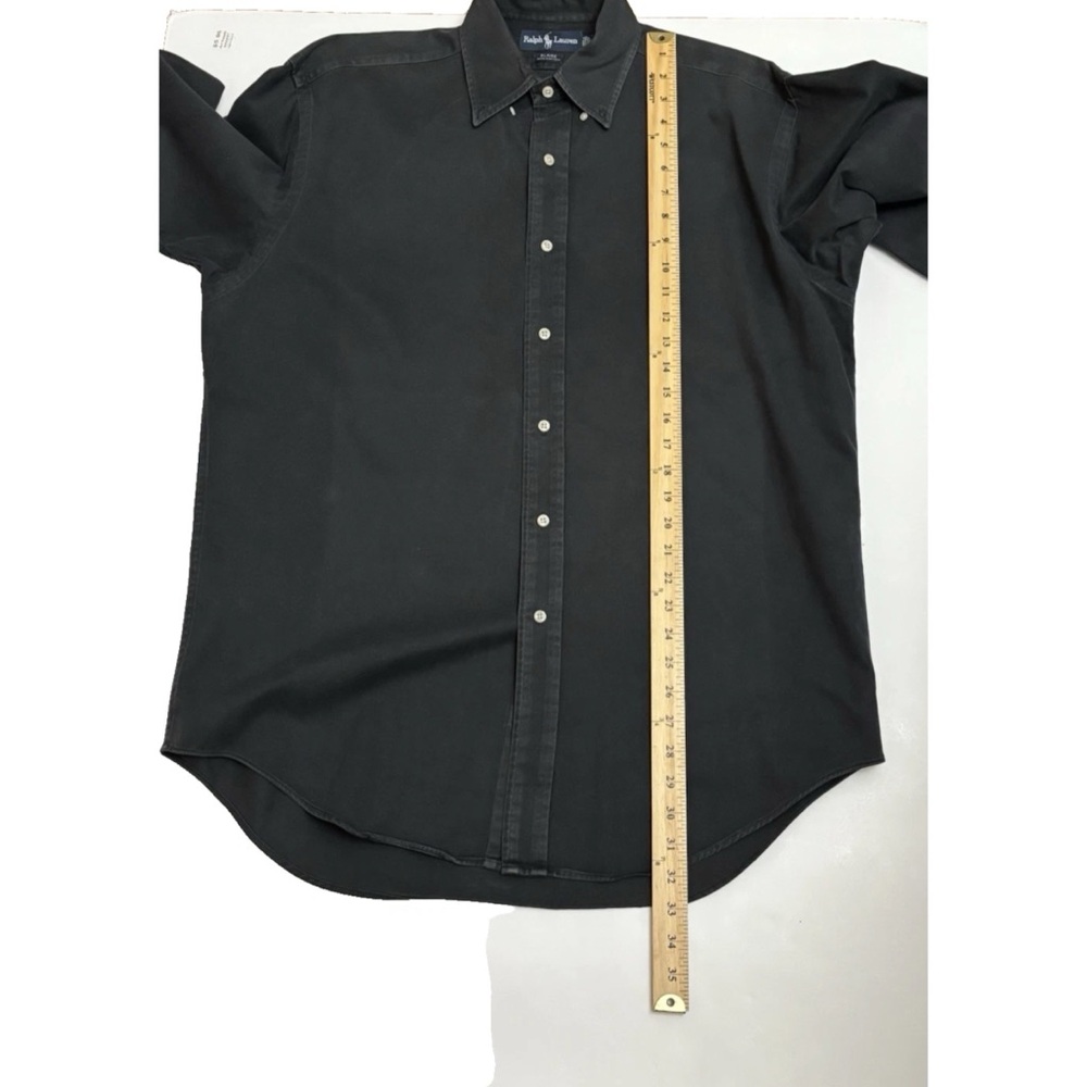 RALPH LAUREN MENS BLAKE BUTTON DOWN SHIRT M RED PONY VINTAGE BLACK COTTON MINT - Picture 7 of 8